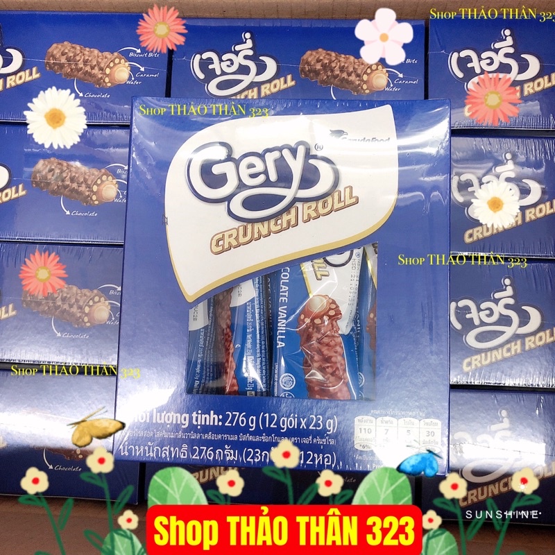 Date T03/2023- Bánh Gery Crunch Roll Cuốn Sôcôla Indonesia 🇮🇩 Hộp 288g