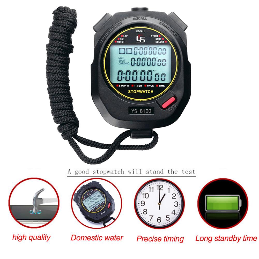 Handheld Digital Stopwatch Chronograph Sports Training Timer Stop Watch