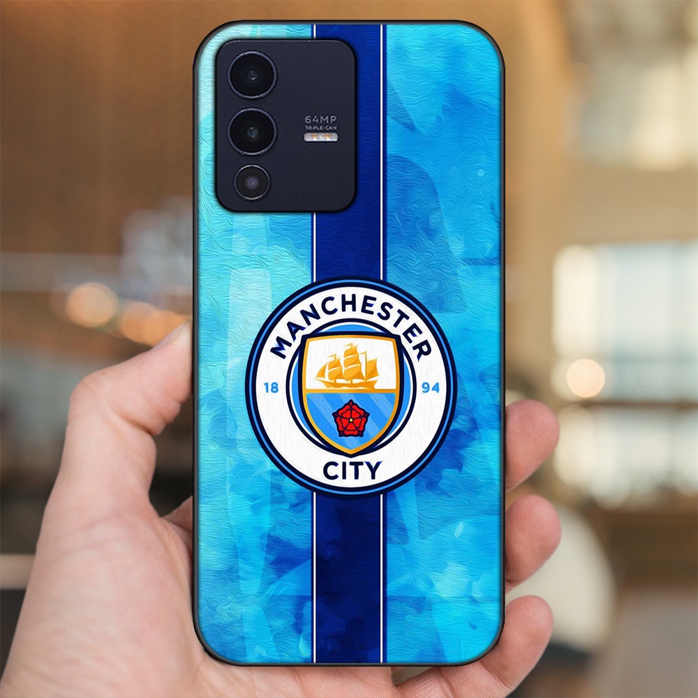 Ốp lưng Vivo V23 5G viền đen in hình Manchester City MC