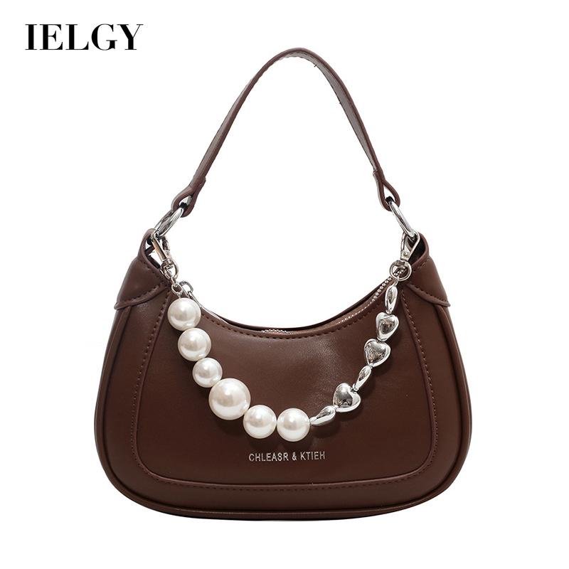 Túi IELGY đeo chéo phối dây xích hình trái tim chất lượng cao thời trang cho nữ