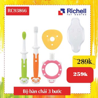 Bàn chải đánh răng Richell 93866 (3 bước) cho bé