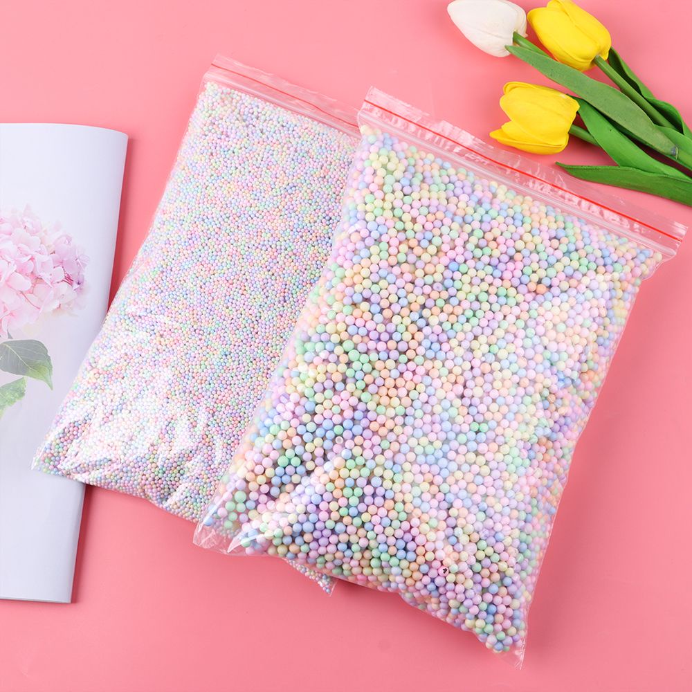 Hạt bóng xốp polystyrene nhỏ nhắn nhiều màu sắc dùng trang trí hộp quà diy