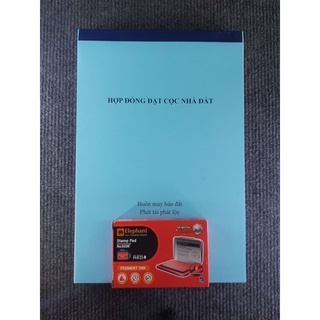 Combo Hợp Đồng Đặt Cọc Nhà Đất (loại 3 liên) + Mực Thái lăn tay