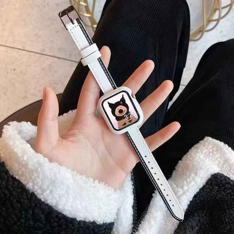 Dây Đeo Bằng Da Dành Cho Đồng Hồ Apple Watch 49mm 44mm 40mm 45mm 41mm 42mm 38mm Iwatch ultra 8 3 4 5 SE 6 7