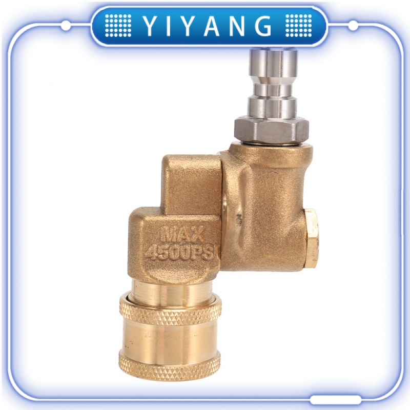 Khớp Nối Xoay Làm Sạch Nhanh Cho Vòi Phun Nước Áp Suất Cao 4,500 Psi 1 / 4 Inches Nâng Cấp 90 Độ