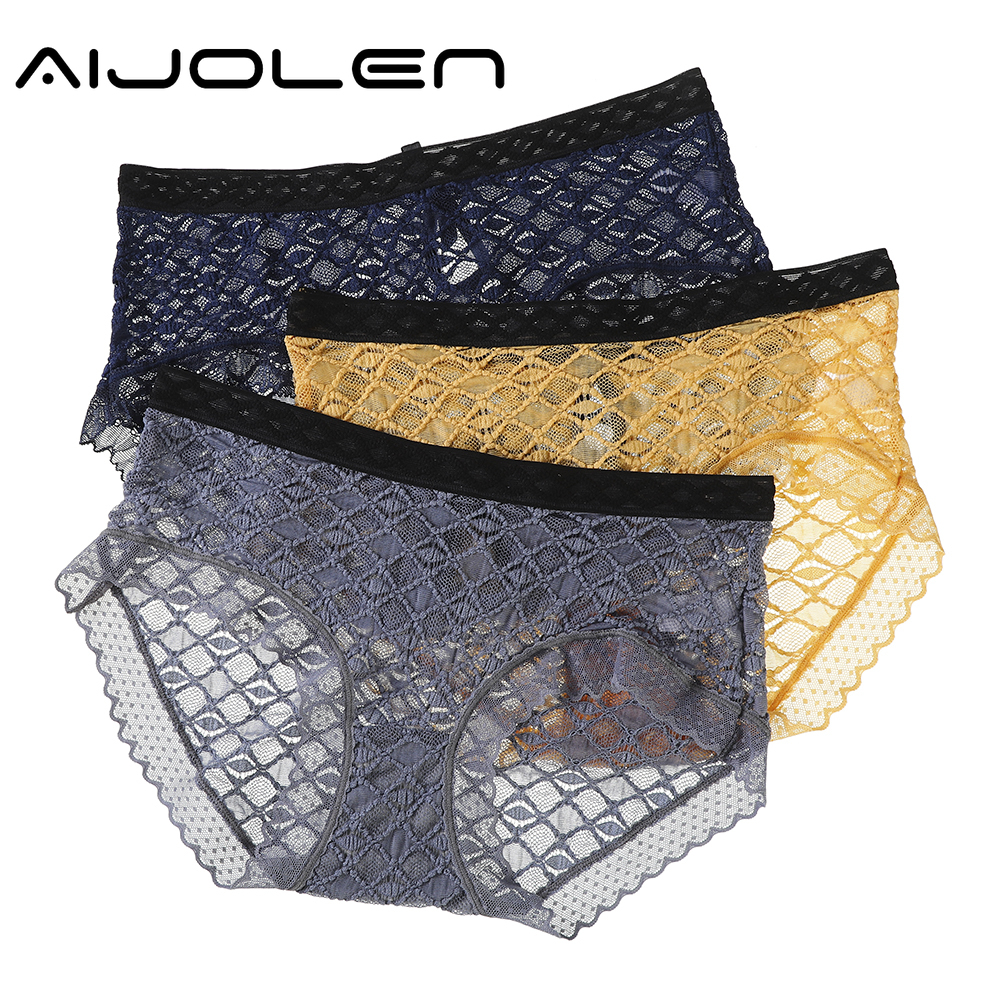 Quần lót Aijolen phối ren lưng cao quyến rũ cho nữ