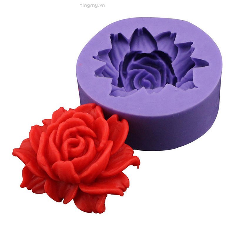 Khuôn Silicone Tạo Hình Hoa Hồng 3D Trang Trí Bánh DIY