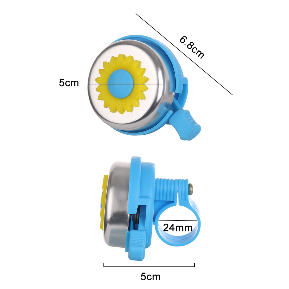 Chuông gắn tay lái xe đạp bằng nhựa hình hoa dễ thương nhiều màu sắc tùy chọn