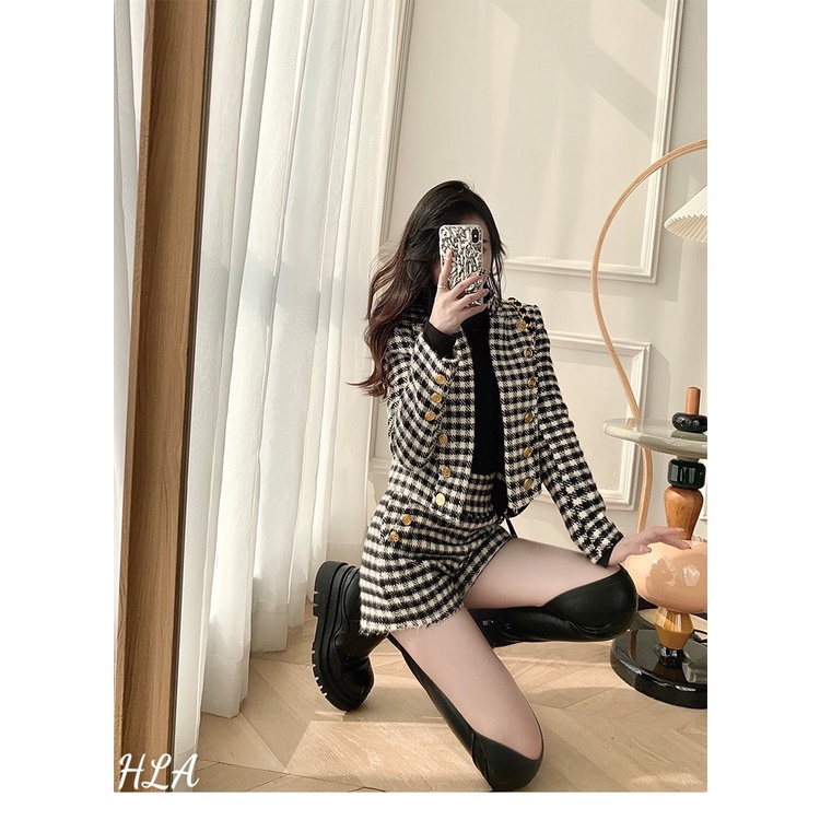 Sét dạ kẻ hot hít chất form chuẩn đẹp hàng Cao Cấp 2 Màu