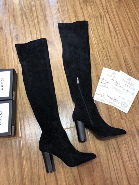 Boots đùi da lộn 9p Remy store đen be đỏ 3 màu | BigBuy360 - bigbuy360.vn