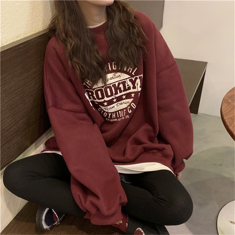 Áo Hoodie Dáng Rộng Phong Cách Retro Thời Trang Xuân Thu Cho Nữ | BigBuy360 - bigbuy360.vn