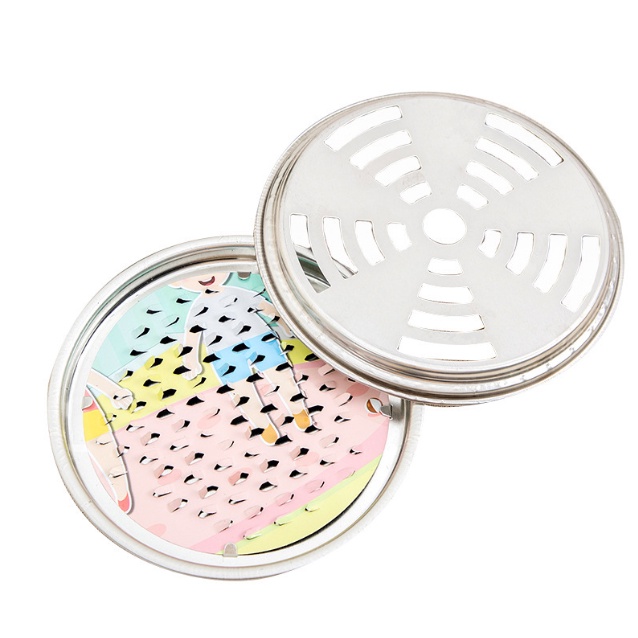 [Sỉ 5.5K] Hộp đựng nhang muỗi bằng thép không gỉ, khay đựng nhang muỗi có nắp đậy an toàn khogiasi247