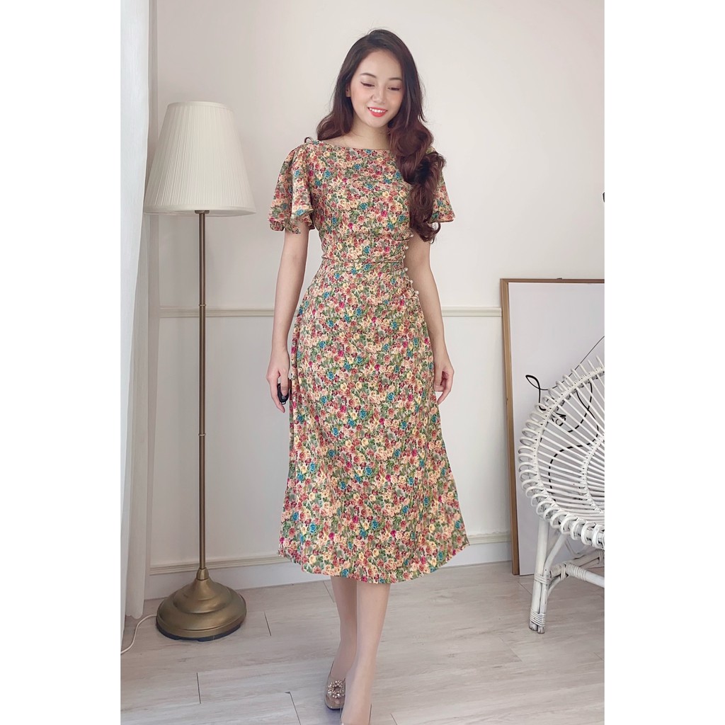 Đầm Cổ Thuyền Công sở Họa tiết | BigBuy360 - bigbuy360.vn