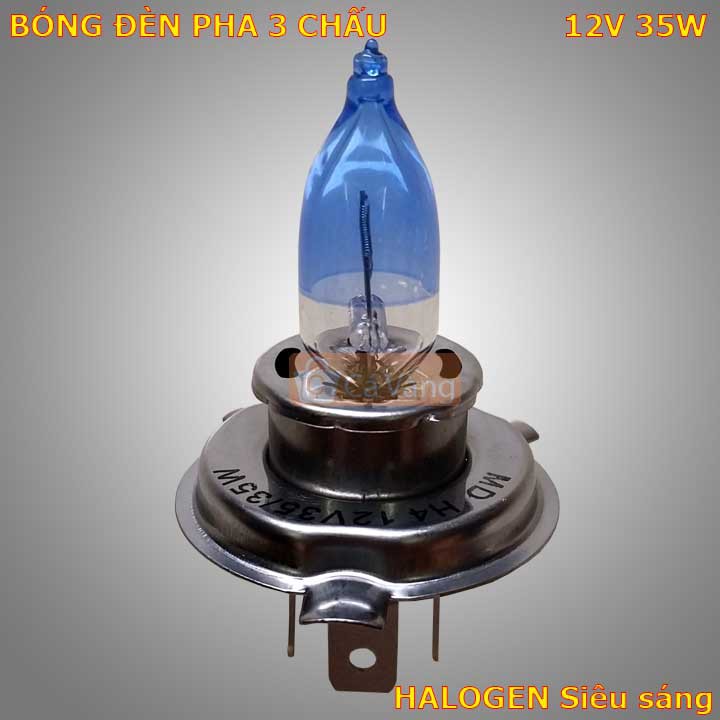 Bóng đèn Pha H4 xe máy 12V 35W Halogen siêu sáng