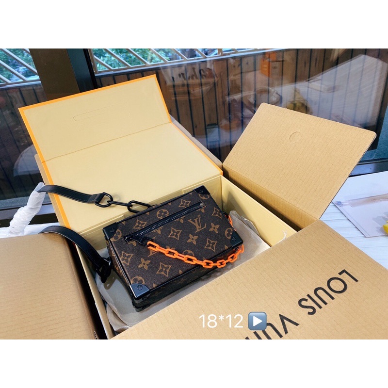 Túi đeo chéo LV Trunk Louis-Vuitton da thật cao cấp Au nhập khẩu new fullbox