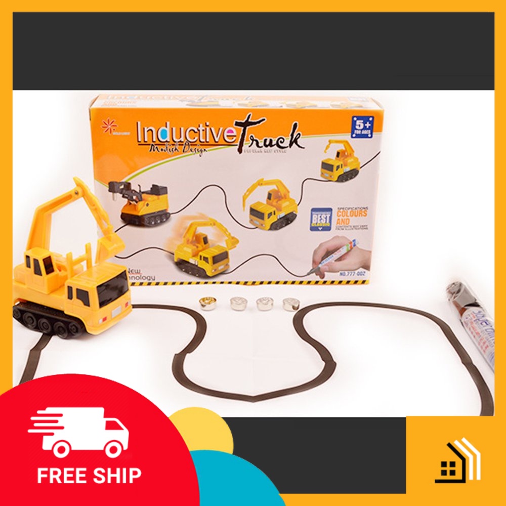 GD571 đồ chơi ô tô cần cầu cảm ứng vết mực