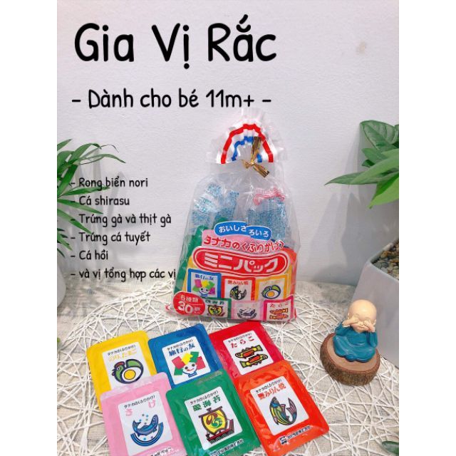 Gia vị rắc cơm Furikake Tanaka cho bé ăn dặm, túi to 30 gói siêu ngon và dinh dưỡng