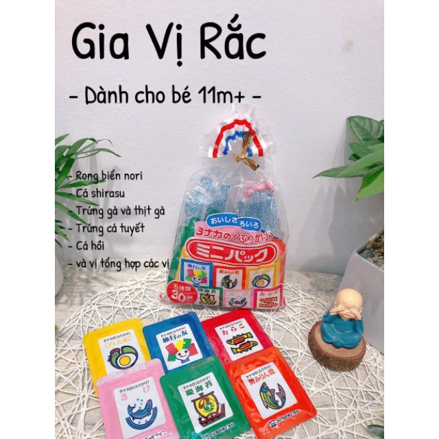 Gia vị rắc cơm Furikake cho bé ăn dặm, túi to 30 gói siêu ngon và dinh dưỡng