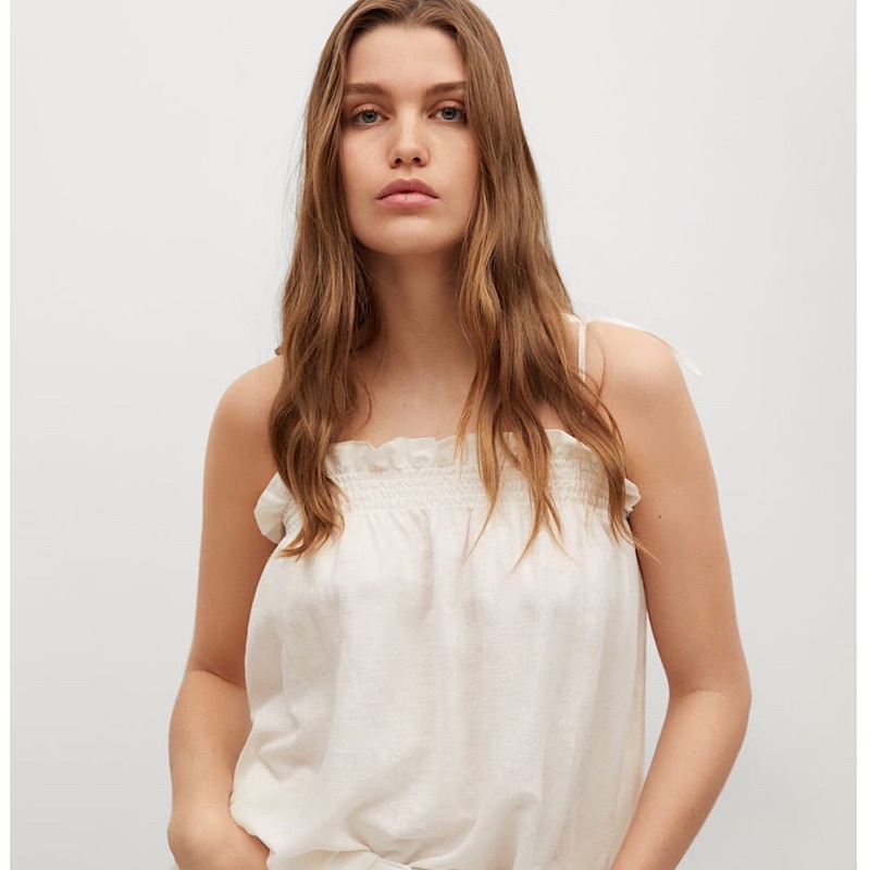 Áo Hai Dây Nữ Vải Linen Mango