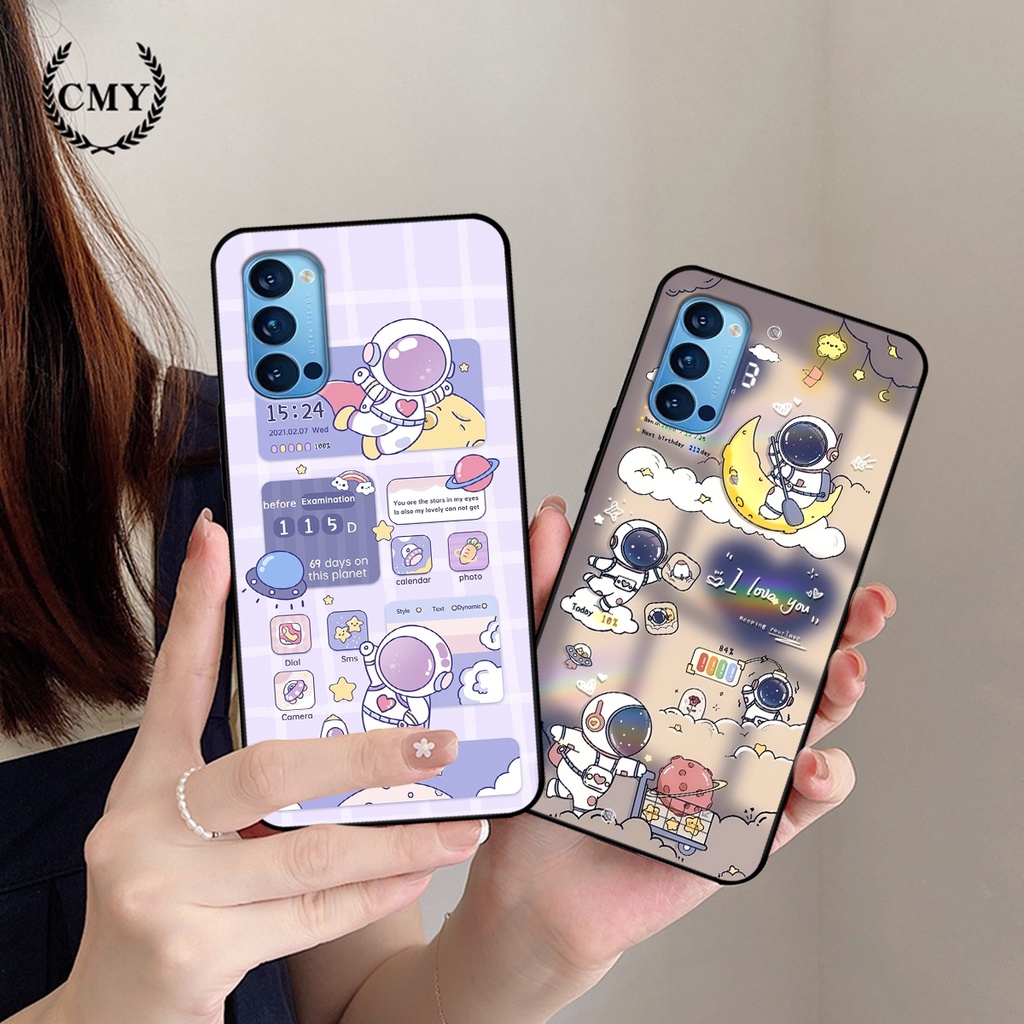 Ốp lưng Oppo Reno 4 - Reno 4 Pro - Reno4 - Reno4 Pro hình gấu, vũ trụ ngân hà chibi. ốp chống sốc bền đẹp