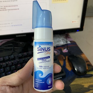 Nước muối biển SiNUS 70ml - Xịt mũi vệ sinh mũi người lớn
