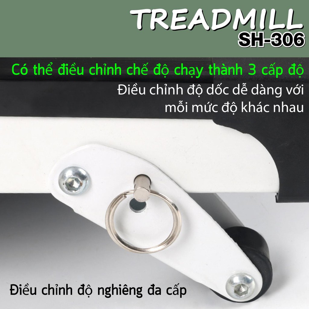 CHAIR19 - Máy chạy bộ CƠ 5 in 1 model SH-S306 Treadmill 2021 đa năng tặng kèm đĩa xoay eo cao cấp 360 độ