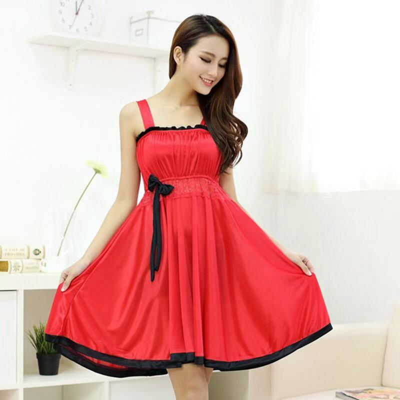 Đầm Ngủ Hai Dây Mỏng Phong Cách Hàn Quốc Gợi Cảm Dành Cho Nữ