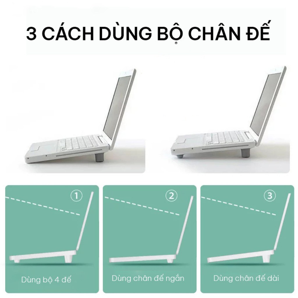 Chân đế tản nhiệt laptop macbook set 4 món chất liệu silicon tiện lợi