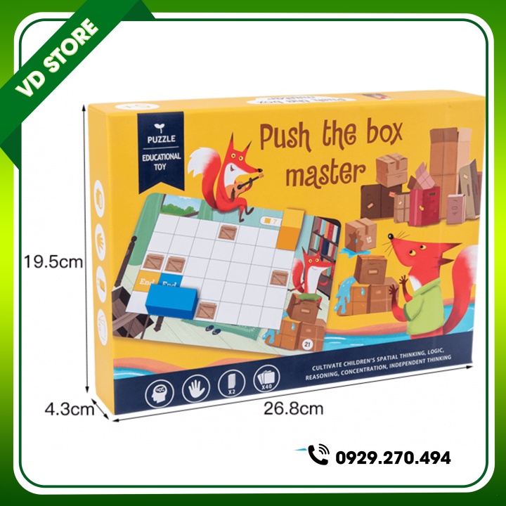 Đồ Chơi Giáo Dục Cho Trẻ - Cáo Đẩy Thùng - Push The Box Master