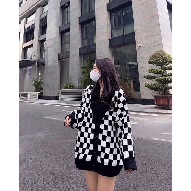 Áo cadigan/ ghile caro ullzang cá tính (annstore)