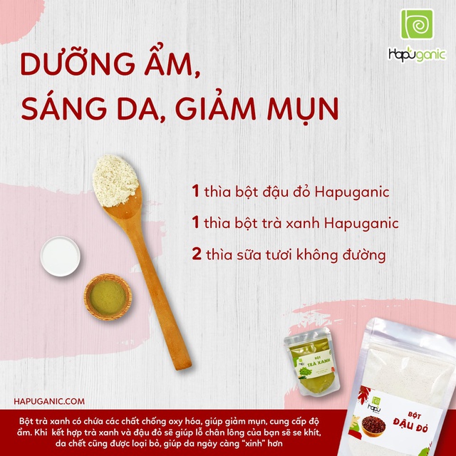 Hũ Bột Đậu Đỏ Nguyên Chất Thiên Nhiên HaPu Organic Mặt Nạ Bột Dưỡng Trắng Da Ngừa Mụn 100G