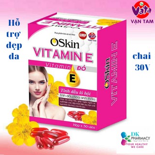Vitamin E Đỏ Oskin-Giúp hạn chế lão hóa da, hỗ trợ làm đẹp da, chống lão hóa da, nhăn da, khô da, sạm da
