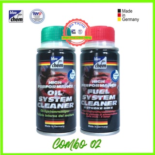 Combo 2 Chai Phụ Gia Bluechem Vệ Sinh Buồng Đốt Kim Phun Và Dung Dịch Súc Máy-Vệ Sinh Động Cơ 50ml-Nhập Khẩu