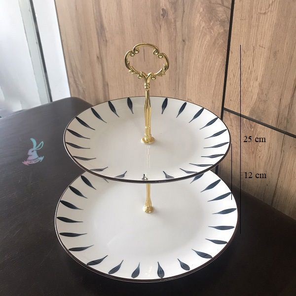Khay bánh sứ sang trọng độc đáo để trái cây bánh kẹo decor tiệc cưới rất thích hợp