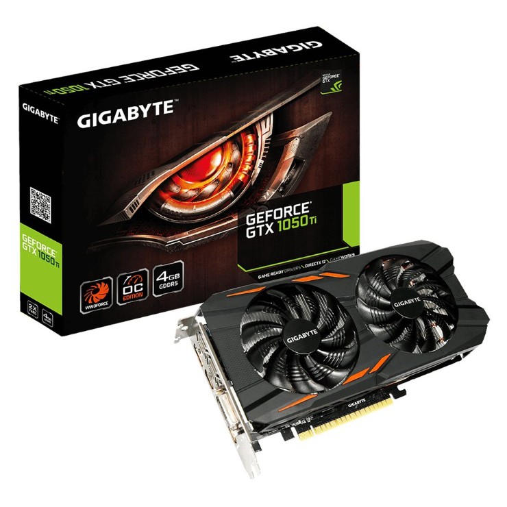 Card màn hình GIGABYTE GeForce GTX 1050Ti 4GB GDDR5 WindForce (GV-N105TWF2OC-4GD)