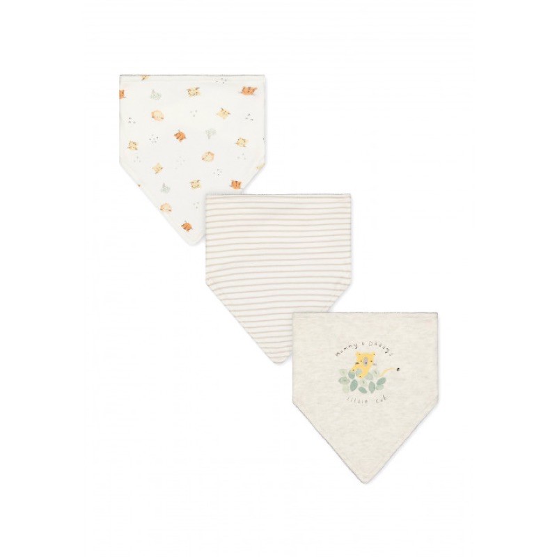 [Hàng cao cấp kèm quà tặng]Yếm dãi tam giác giữ ấm cổ hoạ tiết xinh xắn Mothercare (100% sợi cotton)