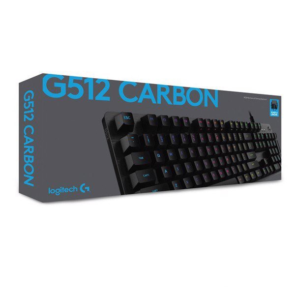 [Quà tặng tấm kê tay phiên bản giới hạn] Bàn Phím Cơ Logitech G512 CARBON GX SWITCH LIGHTSYNC RGB