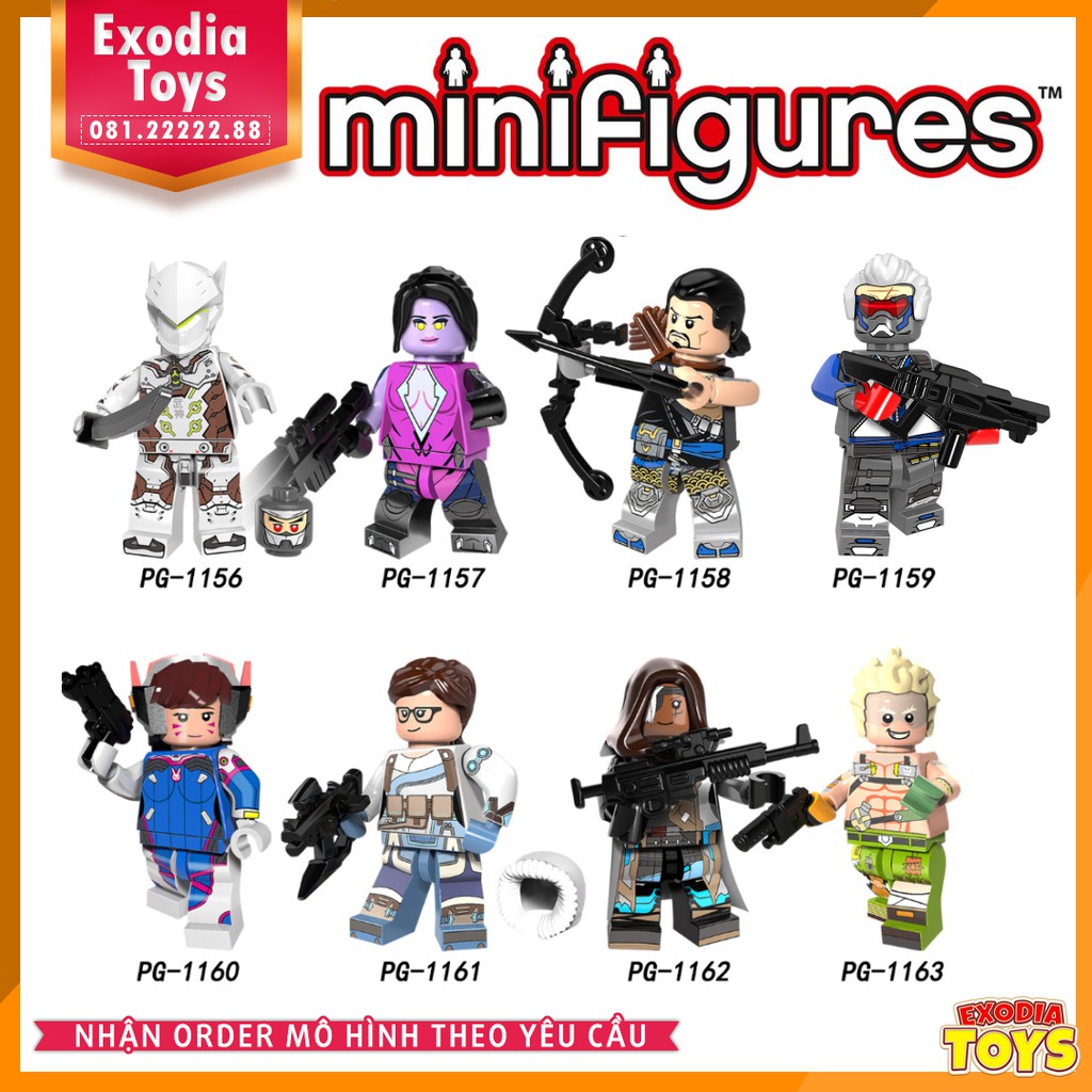 Bộ 8 minifigure nhân vật Game Online Overwatch – PG8104