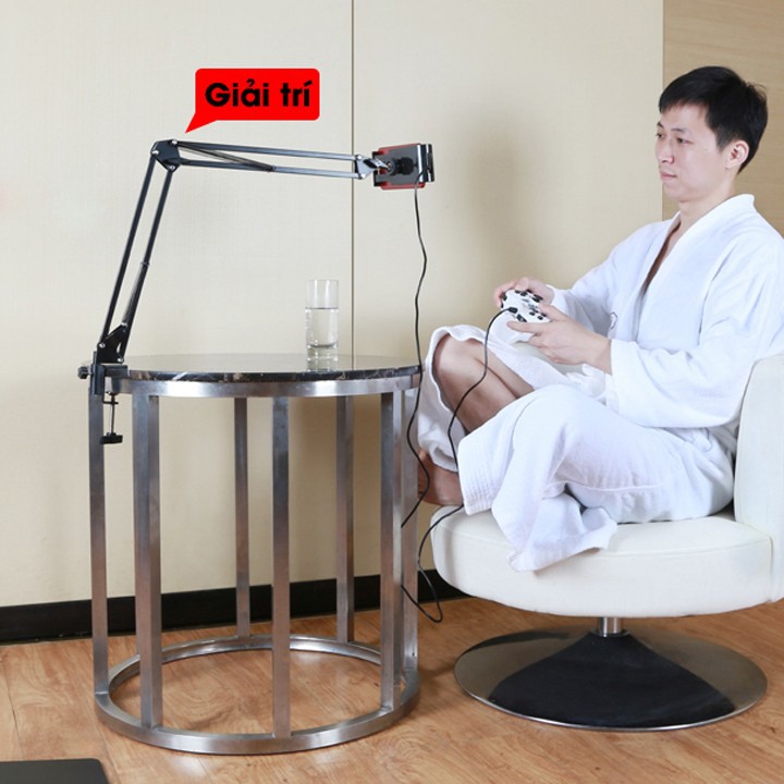 CAM KẾT LỖI 1 ĐỔI 1 | COMBO KẸP ĐIỆN THOẠI ĐẦU GIƯỜNG + KÍNH PHÓNG ĐẠI 3D I | BigBuy360 - bigbuy360.vn