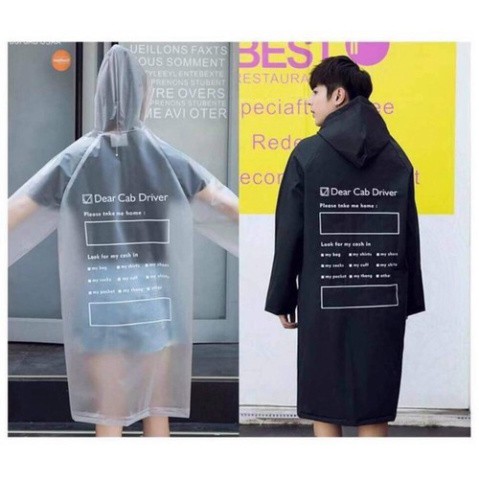 [FreeShip - Hàng Cao Cấp] Áo mưa măng tô Hàn Quốc trong suốt thời trang tiện dụng chống nước tốt dùng cho nam và nữ