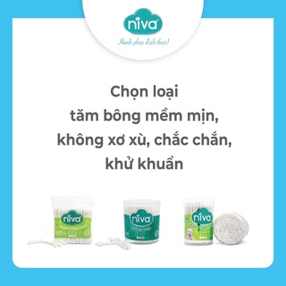 Tăm bông niva cho trẻ sơ sinh hũ xoay 200 que thân giấy bhp1 - ảnh sản phẩm 2