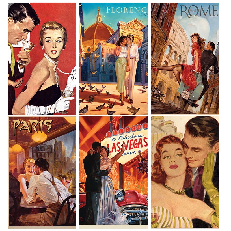 Bộ Tranh Đính Đá 5D Tự Làm In Hình Ảnh La Mã Phục Hưng Độc Đáo Kích Thước 30x40cm Dùng Để Treo Tường Trang Trí Lễ Hội