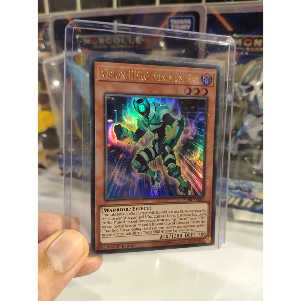 Lá bài thẻ bài Yugioh Vision Hero Minimum Ray – Ultra Rare - Tặng bọc bài nhựa bảo quản