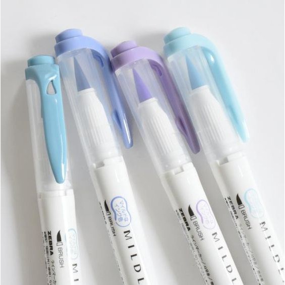 Bút 2 Đầu Mildliner Brush Hiệu Zebra Nhật Bản Loại Lẻ Cây Đầu To