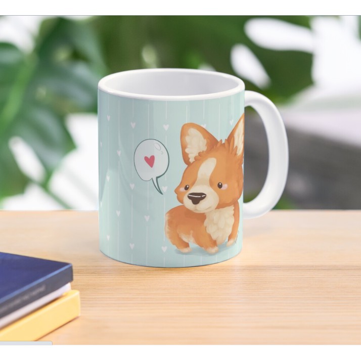 Cốc sứ Corgi pháp thuật