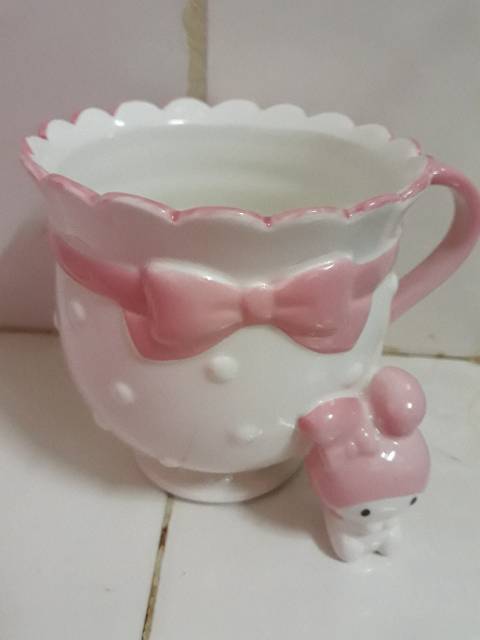 Cốc Uống Nước In Hình Hello Kitty & My Melody Đáng Yêu