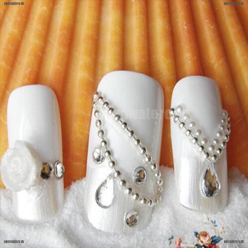 Dây Chuỗi Hạt 3D Bằng Kim Loại Dài 1m Dùng Trang Trí Móng Tay Nghệ Thuật