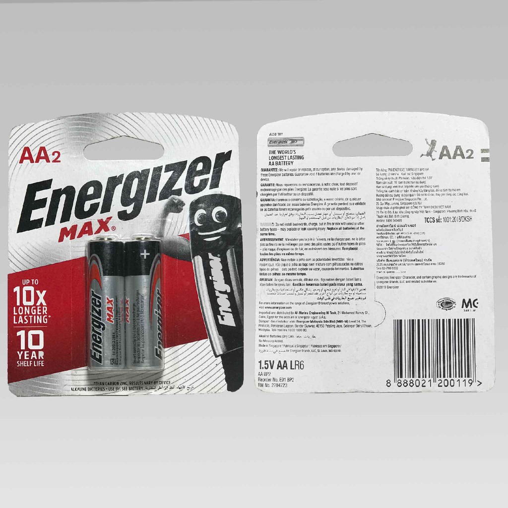 Pin tiểu energizer vỉ 2 viên AA2, AAA3 - Điện gia dụng Hoàng Kim