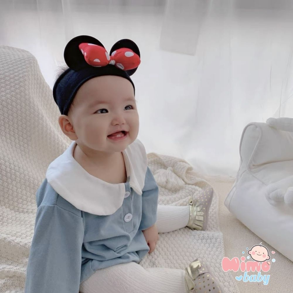 Băng đô bản to nơ mickey Unisex cho bé