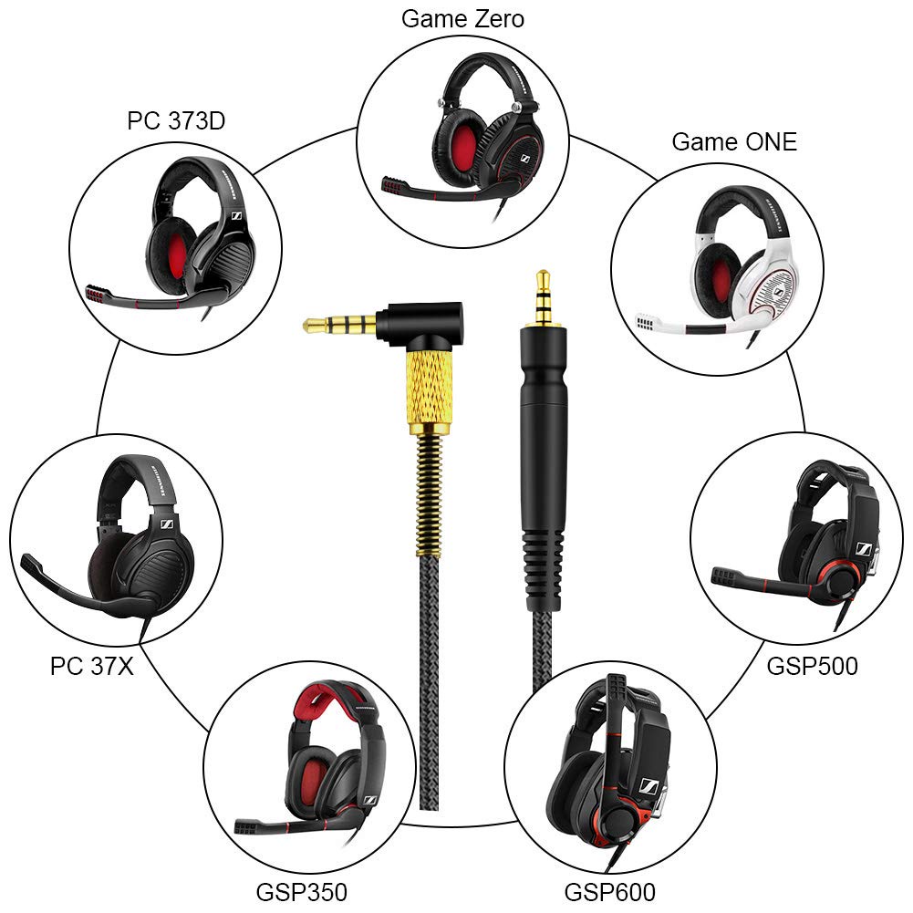 Dây cáp điều khiển tai nghe chơi game cho Sennheiser Pc 373d Gsp 350/ 500/ 600/ 670 G4Me One Zero